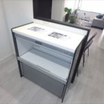 牛田公園パークマンション　リビングを見渡せるキッチンカウンター