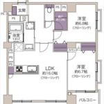 シーアイマンション広島　専有面積71.37㎡。2LDK+納戸の間取りです。