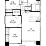 ローレルコート京橋川公園　専有面積79.38㎡。3LDK+WICの間取りです。