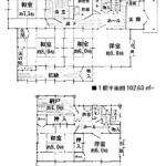呉市焼山中央2丁目中古　建物面積150.65㎡。6DK+納戸の間取りです。