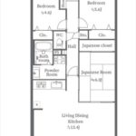 ペルル中山南参番館　専有面積68.27㎡。3LDKの間取りです。(間取)