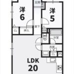 Ｊｃｉｔｙ橋本町音楽大学前　専有面積63.81㎡。2LDKの間取りです。