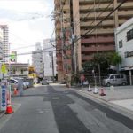 西区横川新町土地　現地前面道路