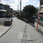 東区牛田旭2丁目土地　現地前面道路