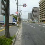 中区舟入南6丁目土地　現地前面道路