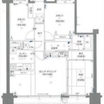 千田町アインスタワー　専有面積71.61㎡。3LDKの間取りです。(間取)