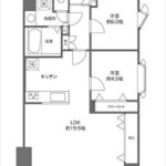 ライオンズマンション橋本町　専有面積67.90㎡。2LDKの間取りです。